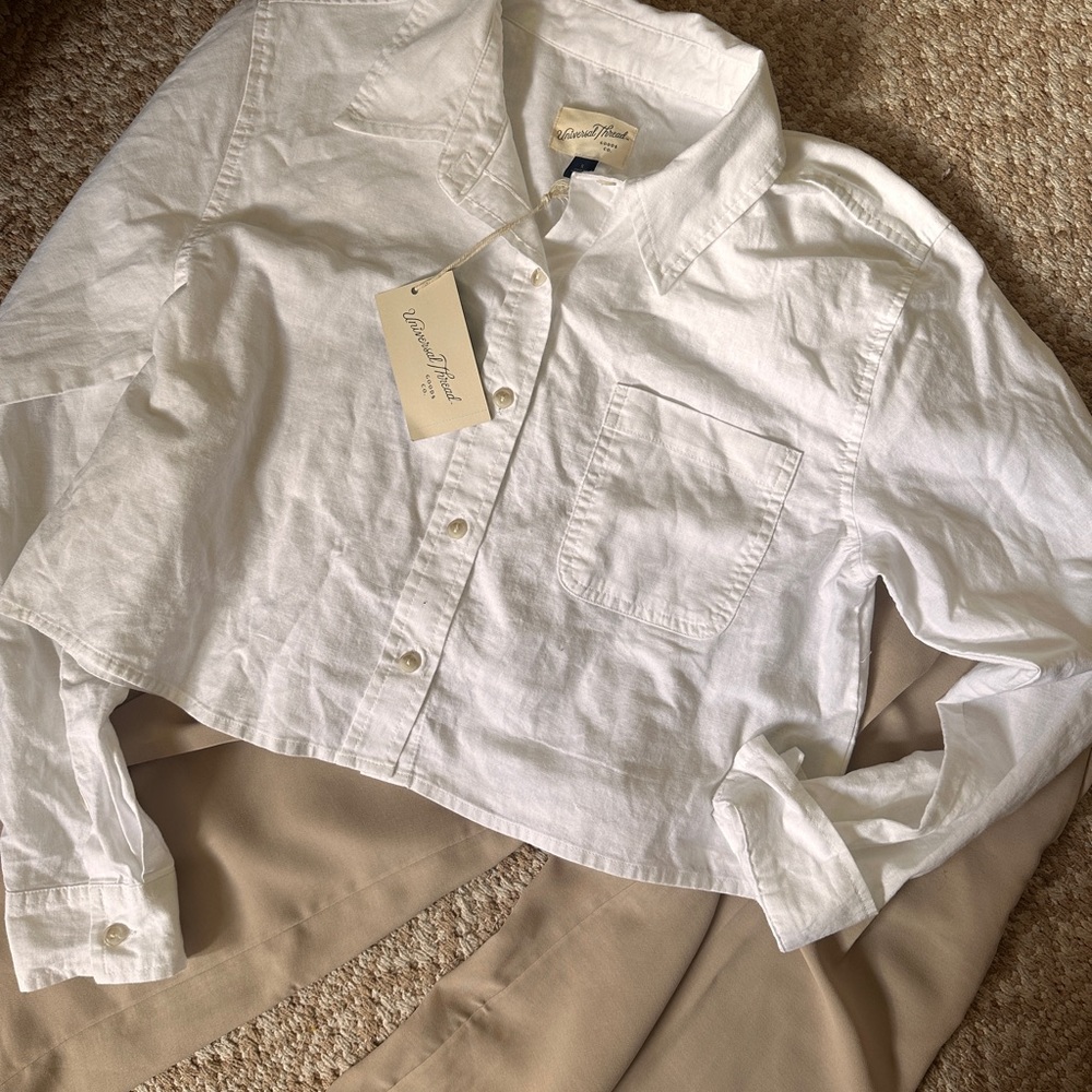 White Box Button Up Top